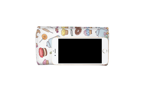 Image of Various Desserts White Wallet - doctorlukeshop