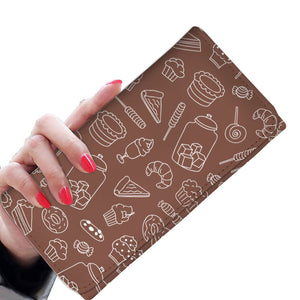 Various Desserts Brown Wallet - doctorlukeshop