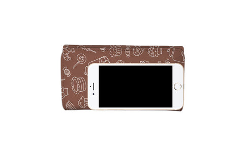 Image of Various Desserts Brown Wallet - doctorlukeshop