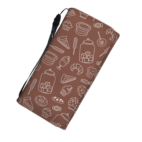 Image of Various Desserts Brown Wallet - doctorlukeshop