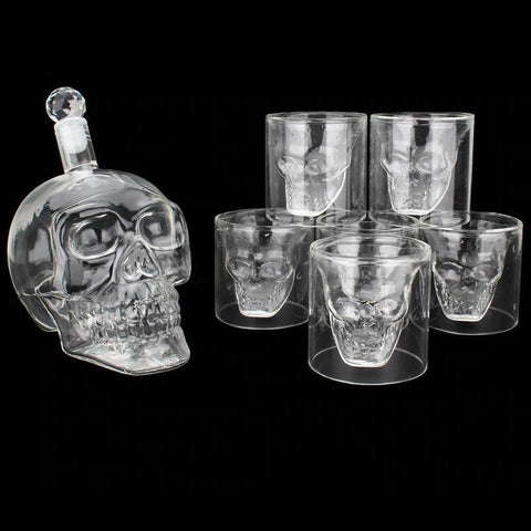 Image of Crystal Skull Head Shot Glasses Set - doctorlukeshop