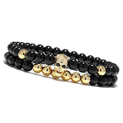 Image of Smile Skull Elastic Natural Stone Bracelets - doctorlukeshop