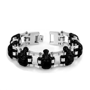 Skull Stainless Steel  Biker bracelet - doctorlukeshop