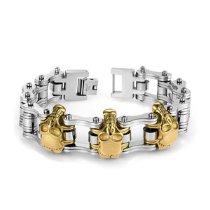 Skull Stainless Steel  Biker bracelet