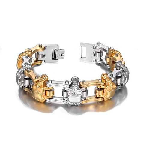 Image of Skull Stainless Steel  Biker bracelet - doctorlukeshop