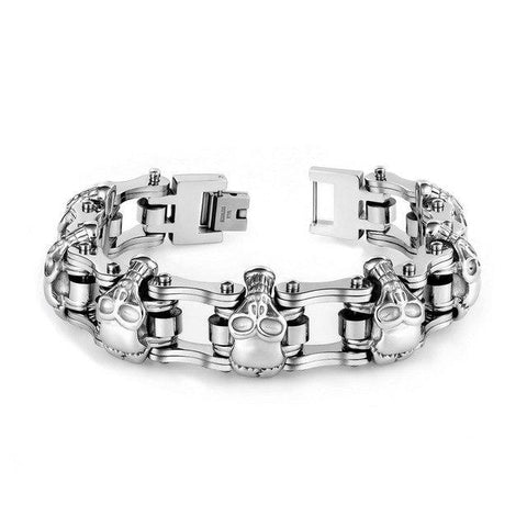 Image of Skull Stainless Steel  Biker bracelet - doctorlukeshop