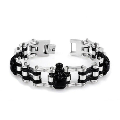 Image of Skull Stainless Steel  Biker bracelet - doctorlukeshop