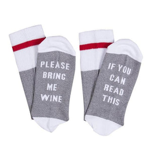 humor words printed socks