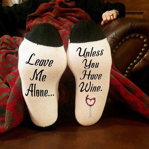 Image of humor words printed socks - doctorlukeshop