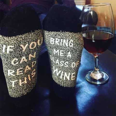 Image of humor words printed socks - doctorlukeshop