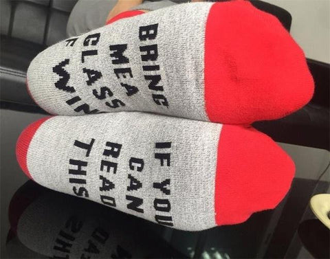 Image of humor words printed socks - doctorlukeshop