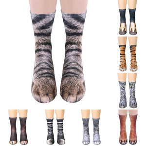 Adult Unisex Animal Paw Crew Socks - doctorlukeshop