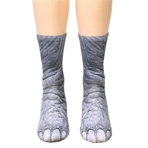 Image of Adult Unisex Animal Paw Crew Socks - doctorlukeshop