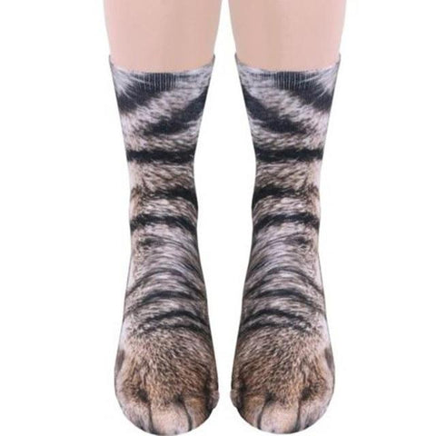 Image of Adult Unisex Animal Paw Crew Socks - doctorlukeshop