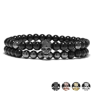 Smile Skull Elastic Natural Stone Bracelets - doctorlukeshop