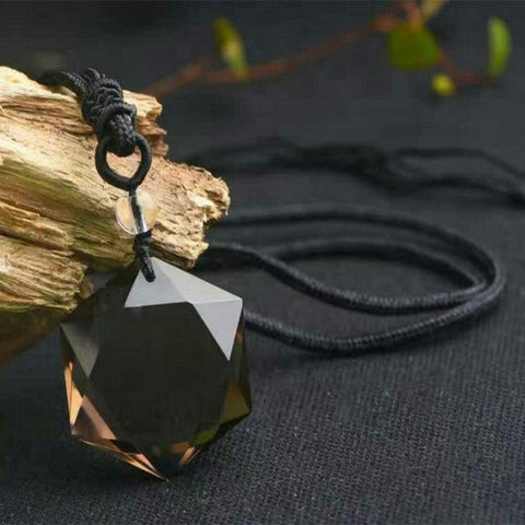 Image of Black Obsidian Pendant Necklace - doctorlukeshop