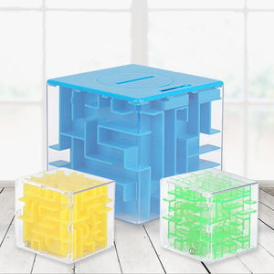 Piggy Bank Maze 3D Rotating Cube Box - doctorlukeshop